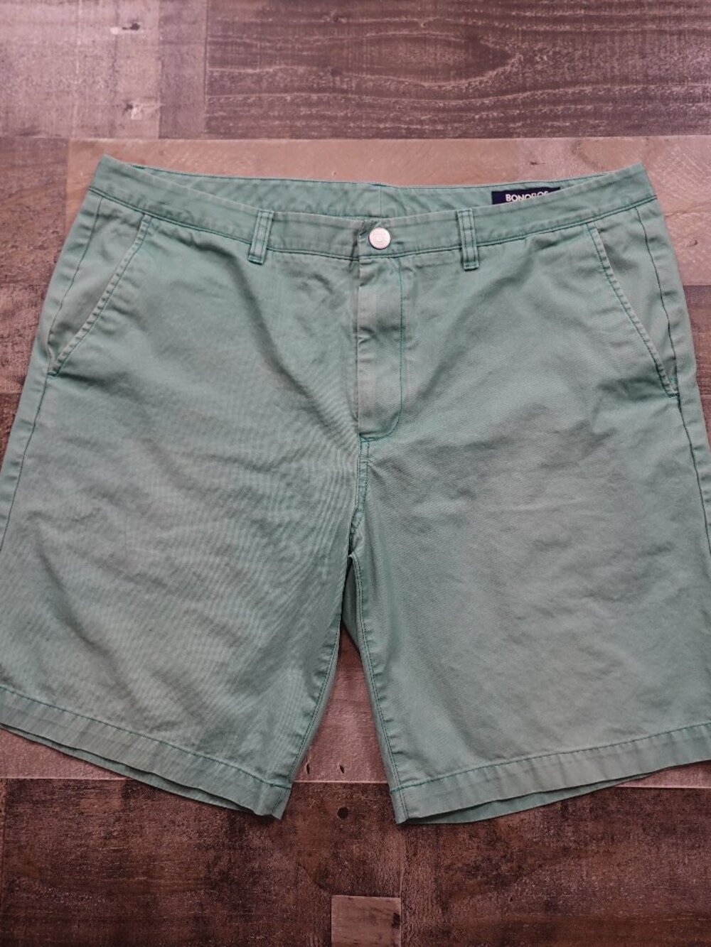 Bonobos Washed Chino Shorts Men’s 38 Seafoam Green 9" Inseam Cotton Casual
